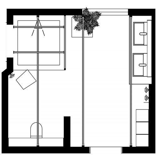 Large Industrial Style Bathroom