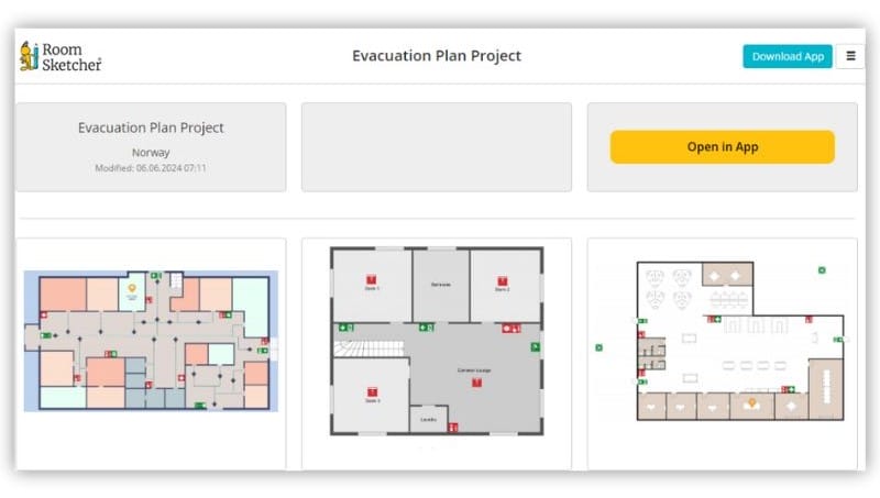 RoomSketcher share project function